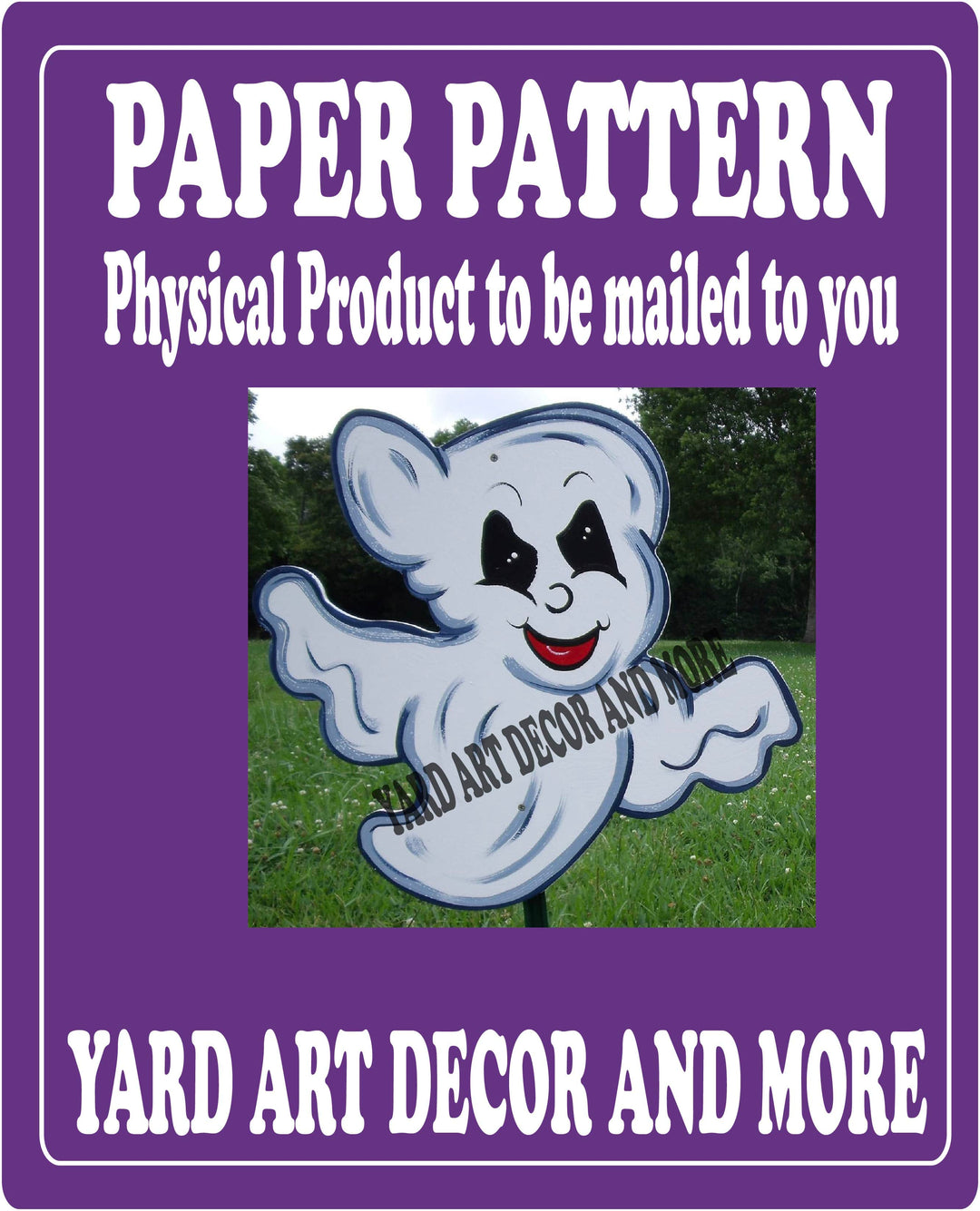 Flying Halloween Ghost yard art decor paper pattern