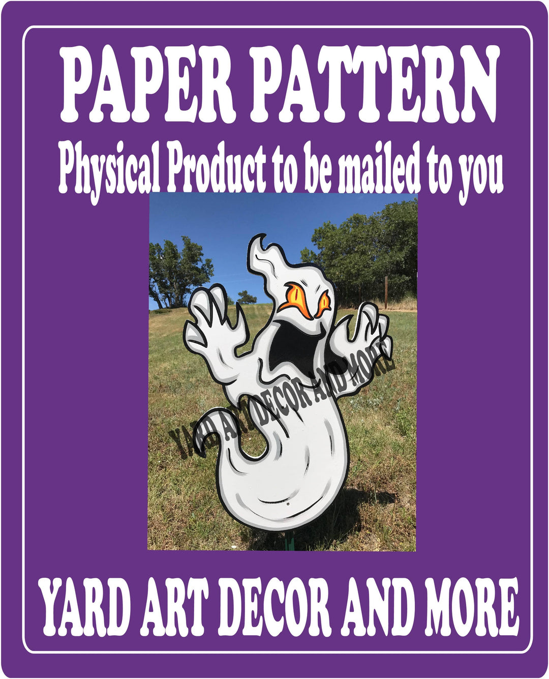 Halloween Scary Waving Ghost yard art decor paper patterns