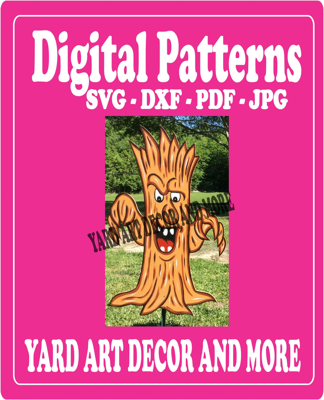 Halloween Ghost Tree yard art decor digital template