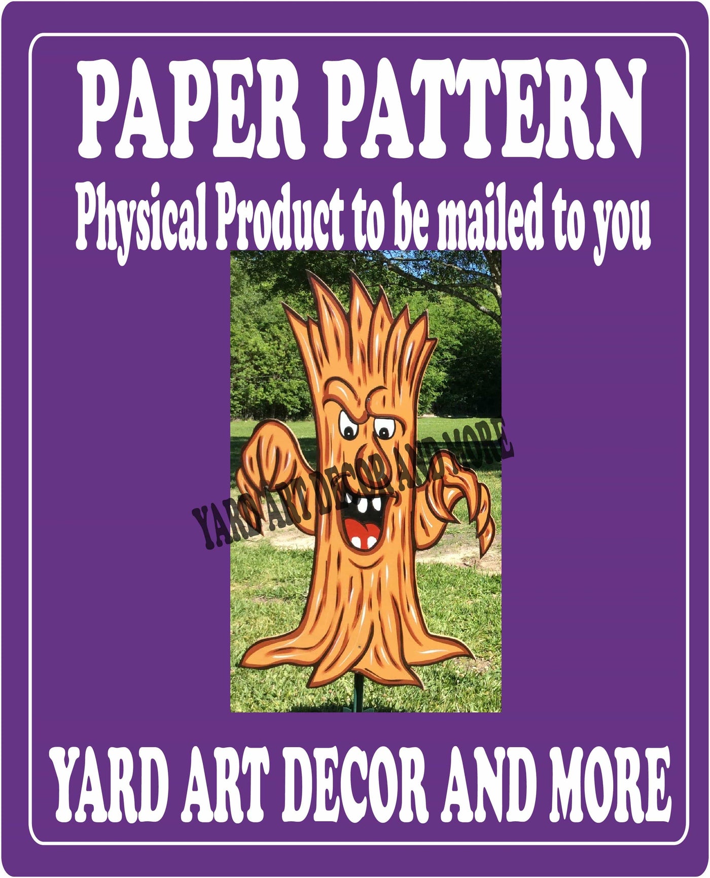 Halloween Ghost Tree yard art decor paper patterns