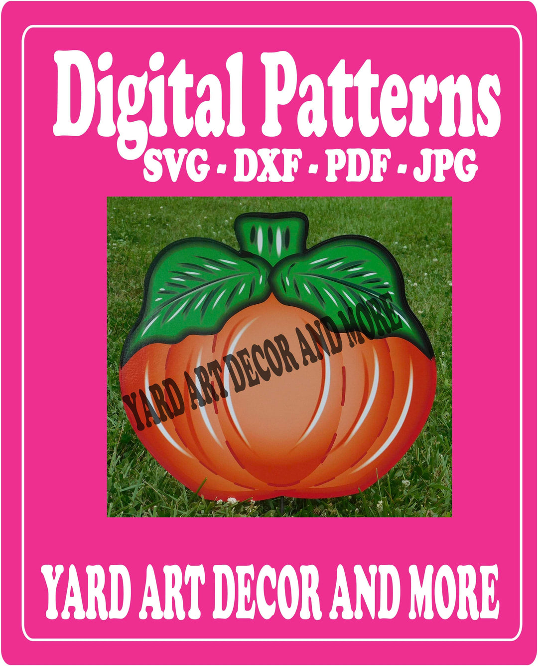 Fall Pumpkin yard Art Decor Digital Template