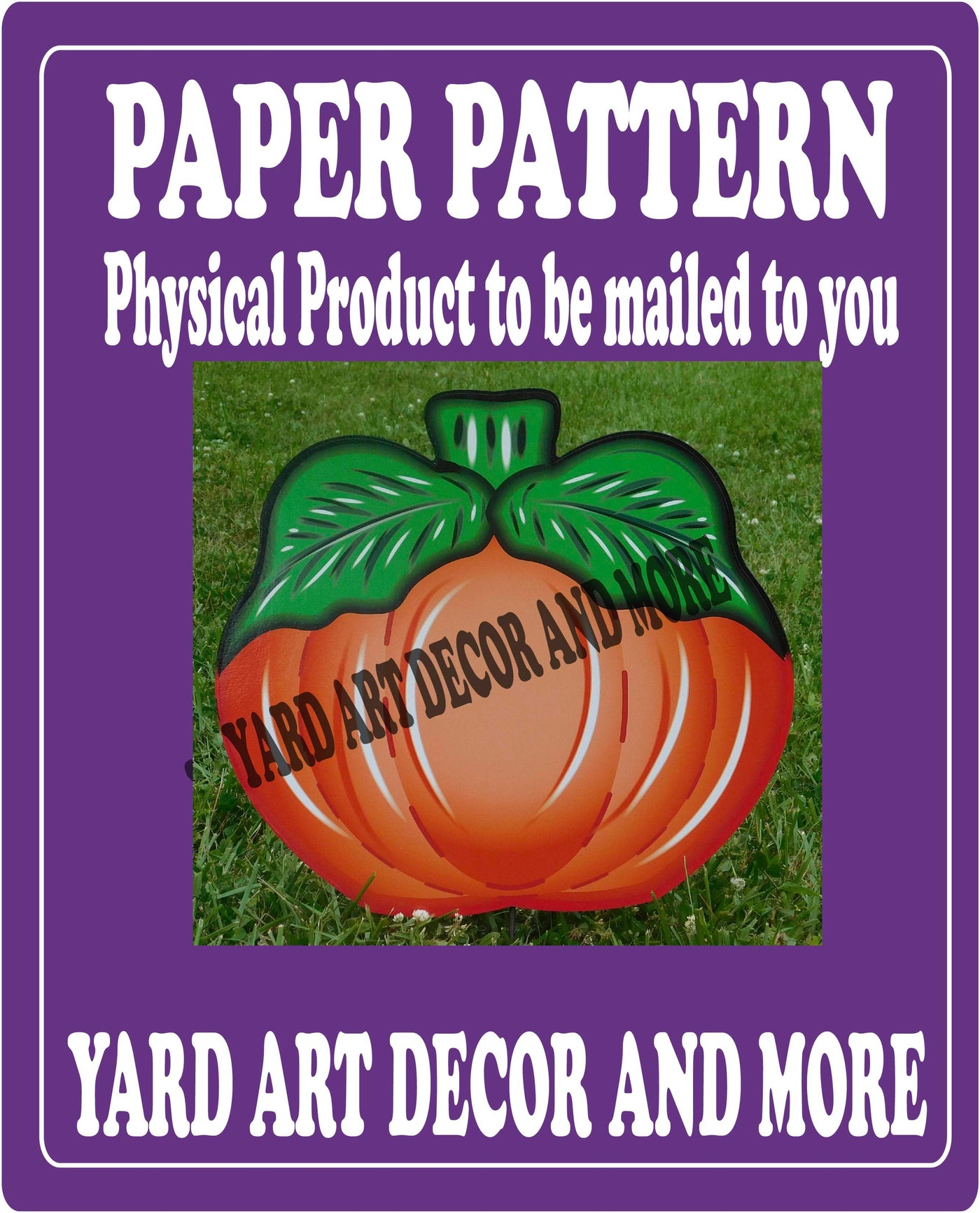 Fall Pumpkin yard Art Decor Paper Patterns