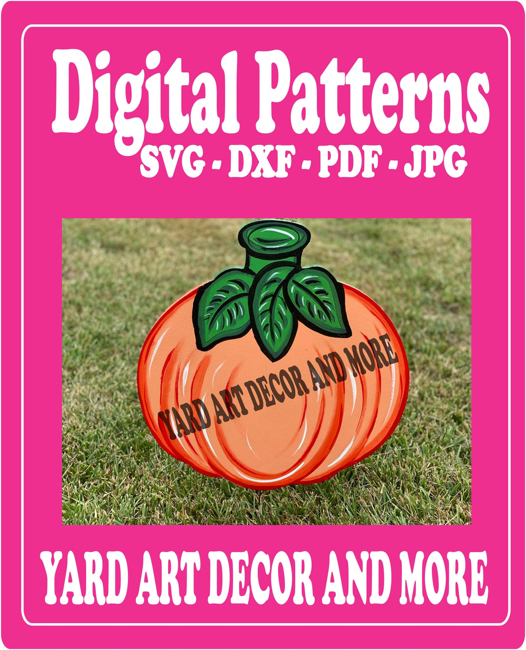 Fall Pumpkin Yard Art Decor Digital Template
