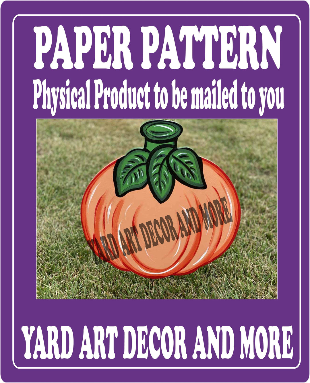 Fall Pumpkin Yard Art Decor Paper Pattern