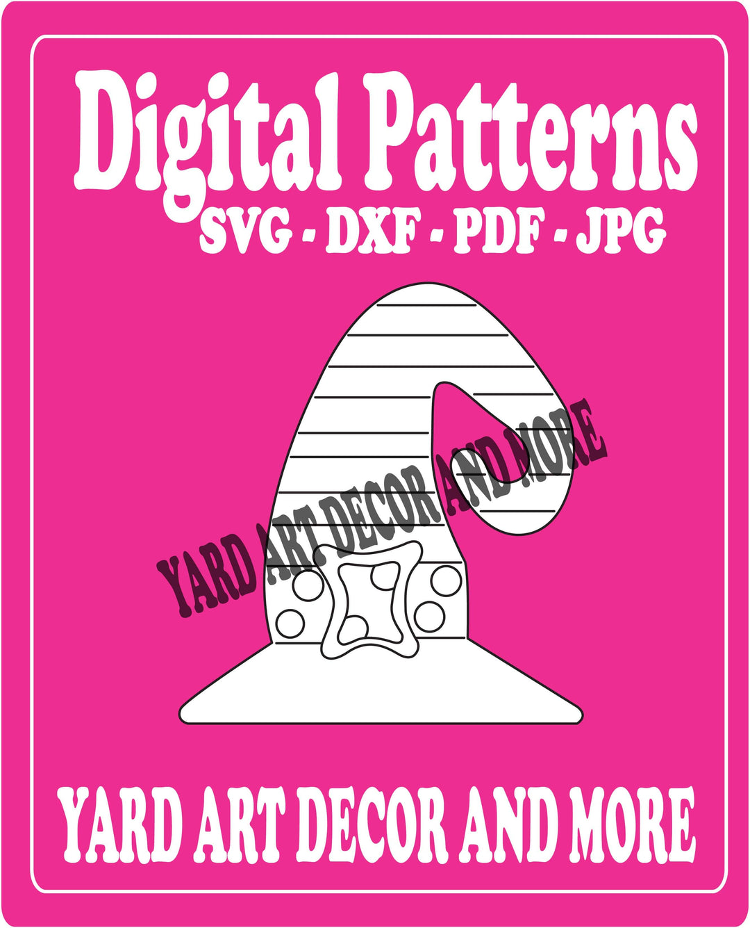 Halloween Witch Hat Yard Sign Digital Template