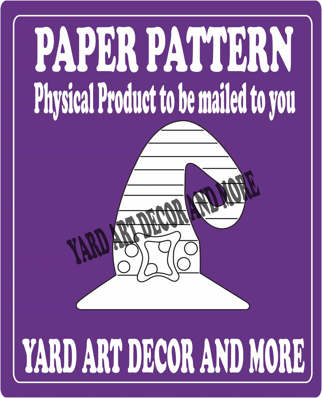 Halloween Witch Hat Yard Sign Paper Pattern