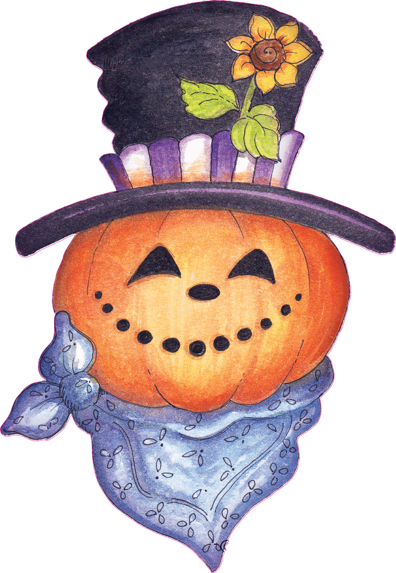 Pumpkin with Handkerchief Halloween Yard Art