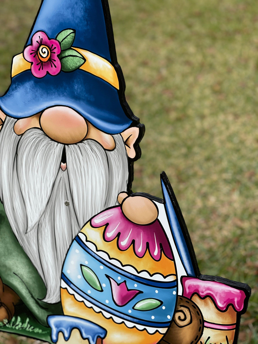 Gnome Easter Yard Sign Outdoor Decoration