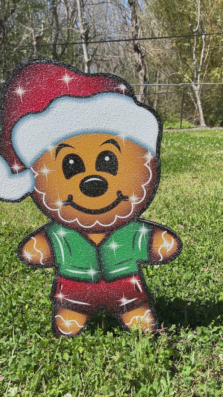 Christmas Gingerbread boy Yard Art