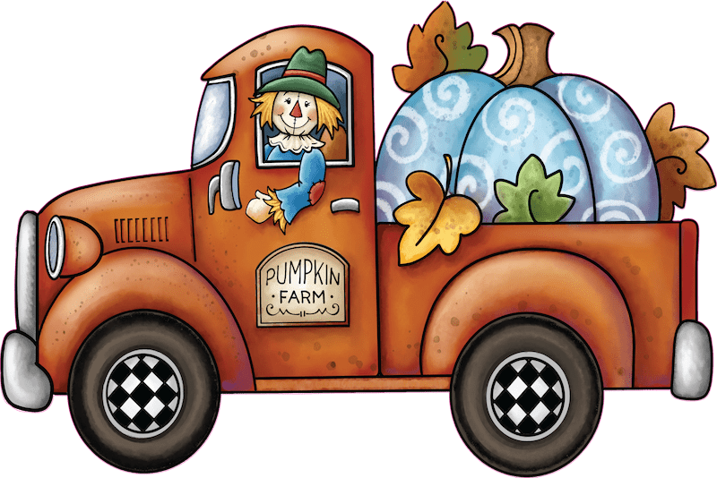 Thanksgiving Outdoor DecorFall Truck Pumpkin Yard Decoration