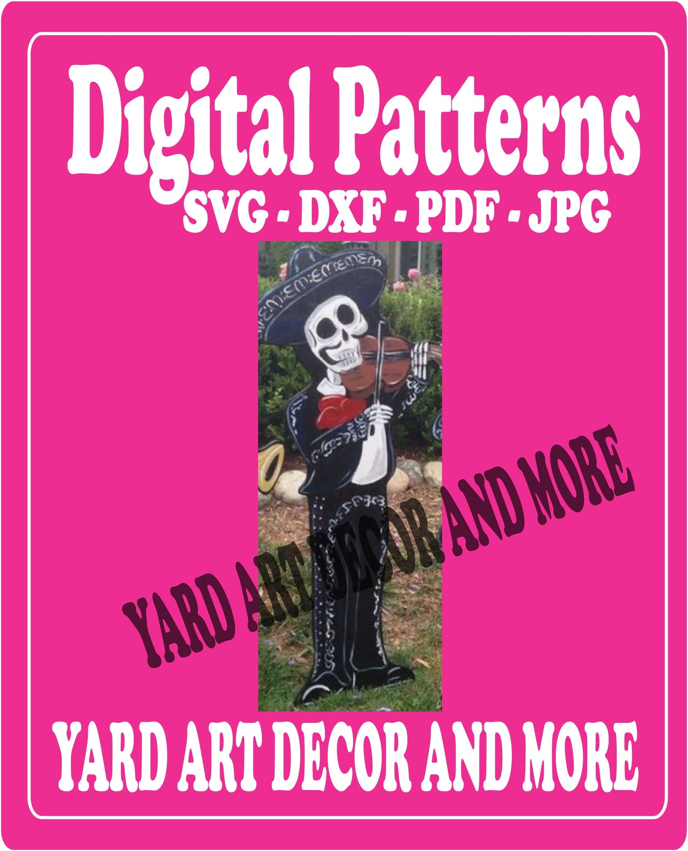 Mariachi Day of the Dead Art Digital Template