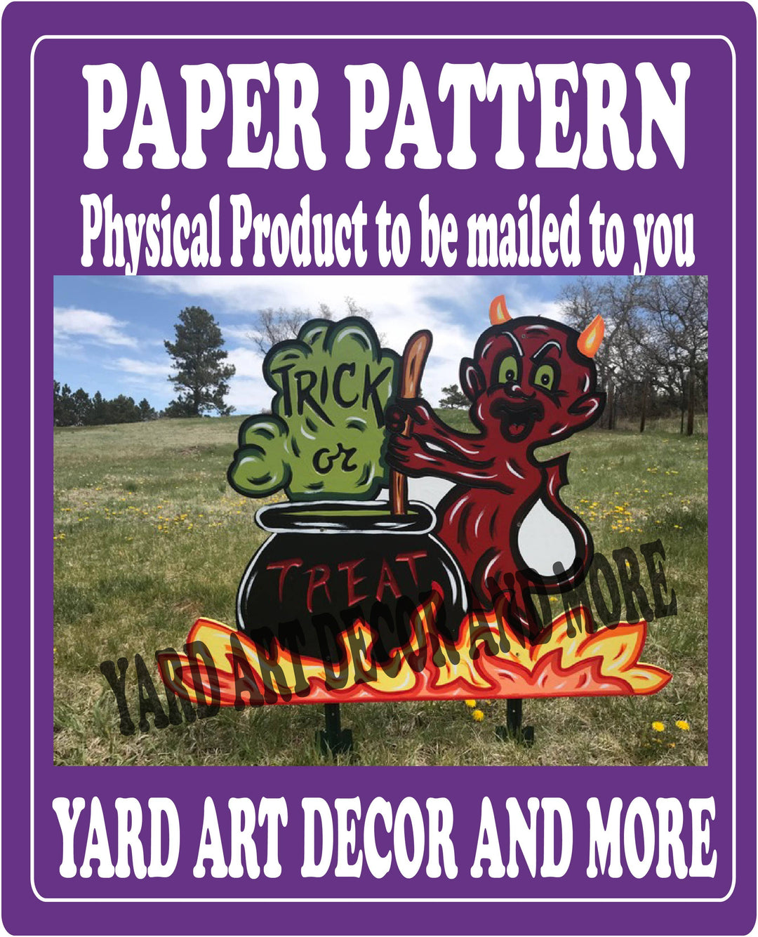 Halloween yard art Trick or Treat Paper  Pattern