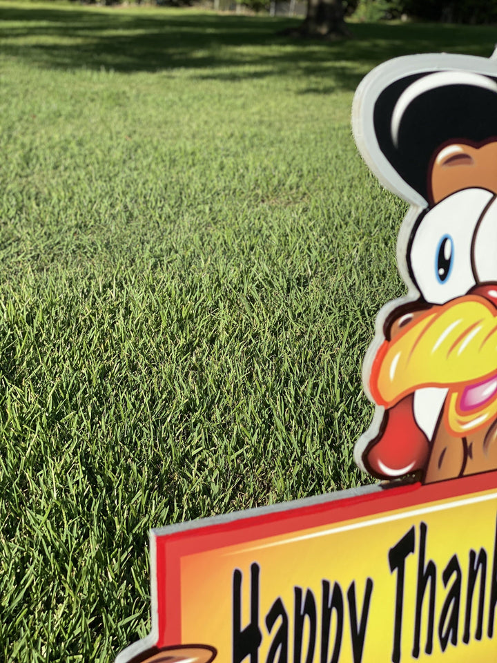 thanksgiving Turkey yard art 