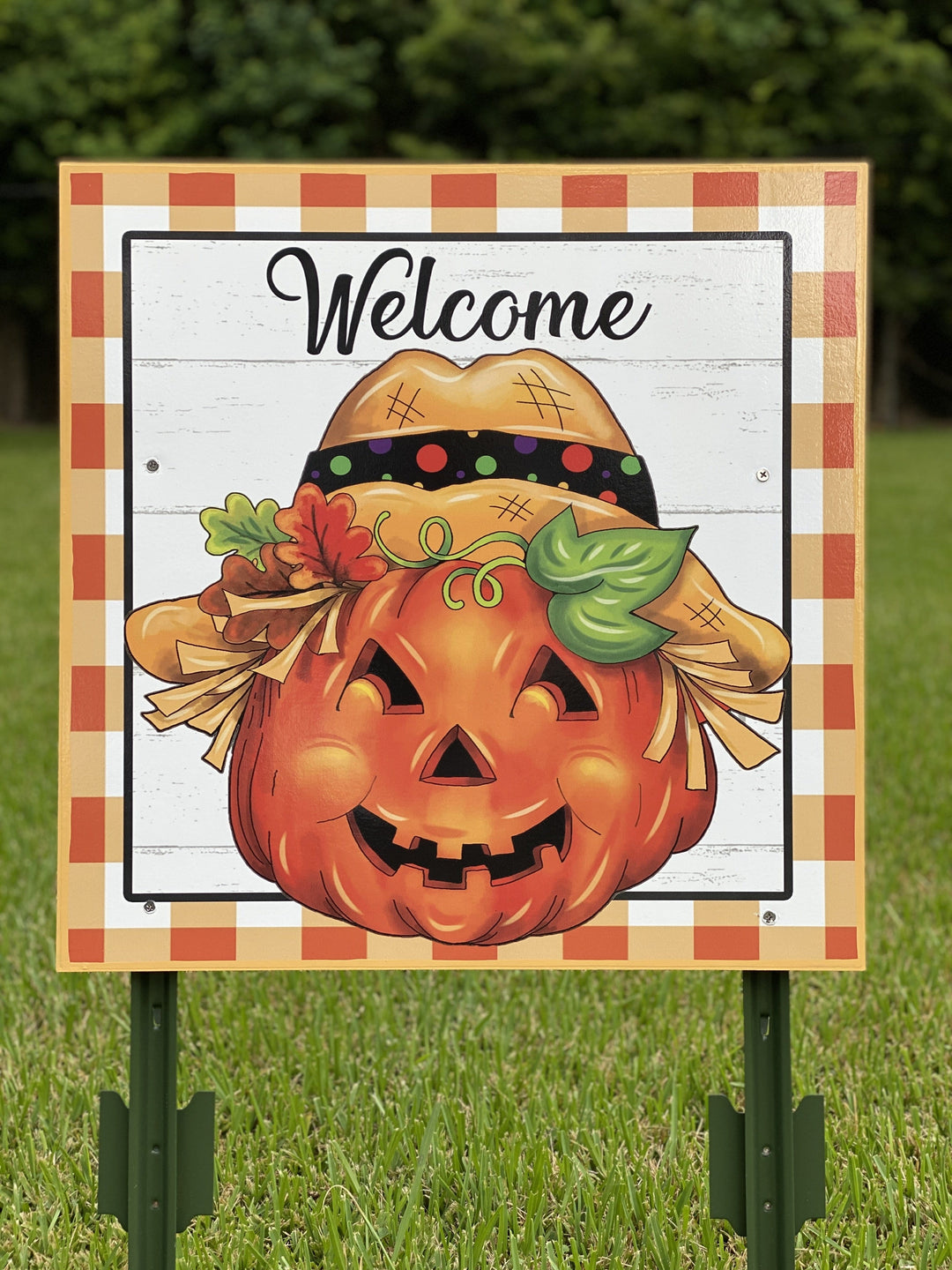 Halloween Welcome Yard Art Sign