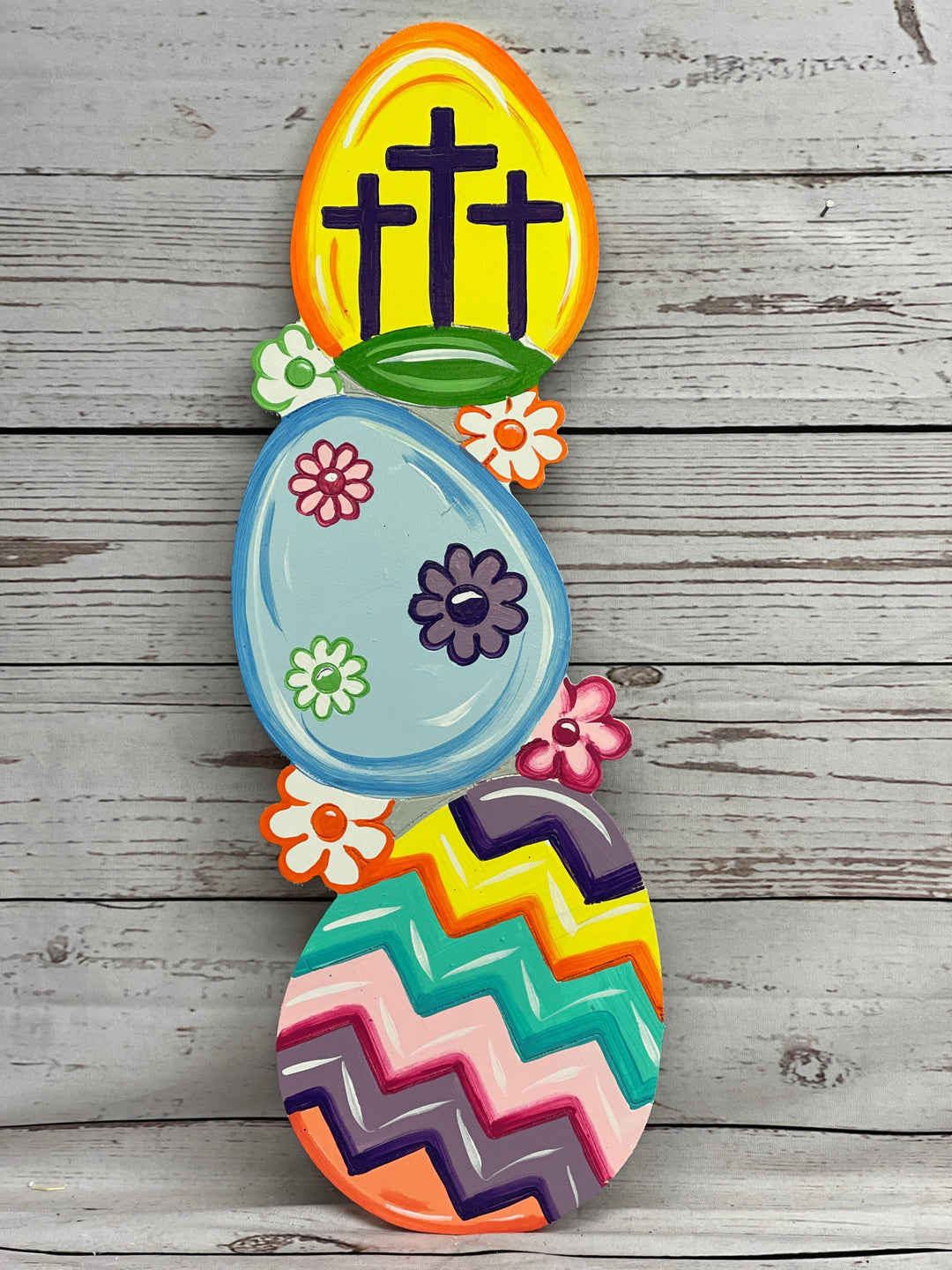 Stacked Easter Eggs Digital Template