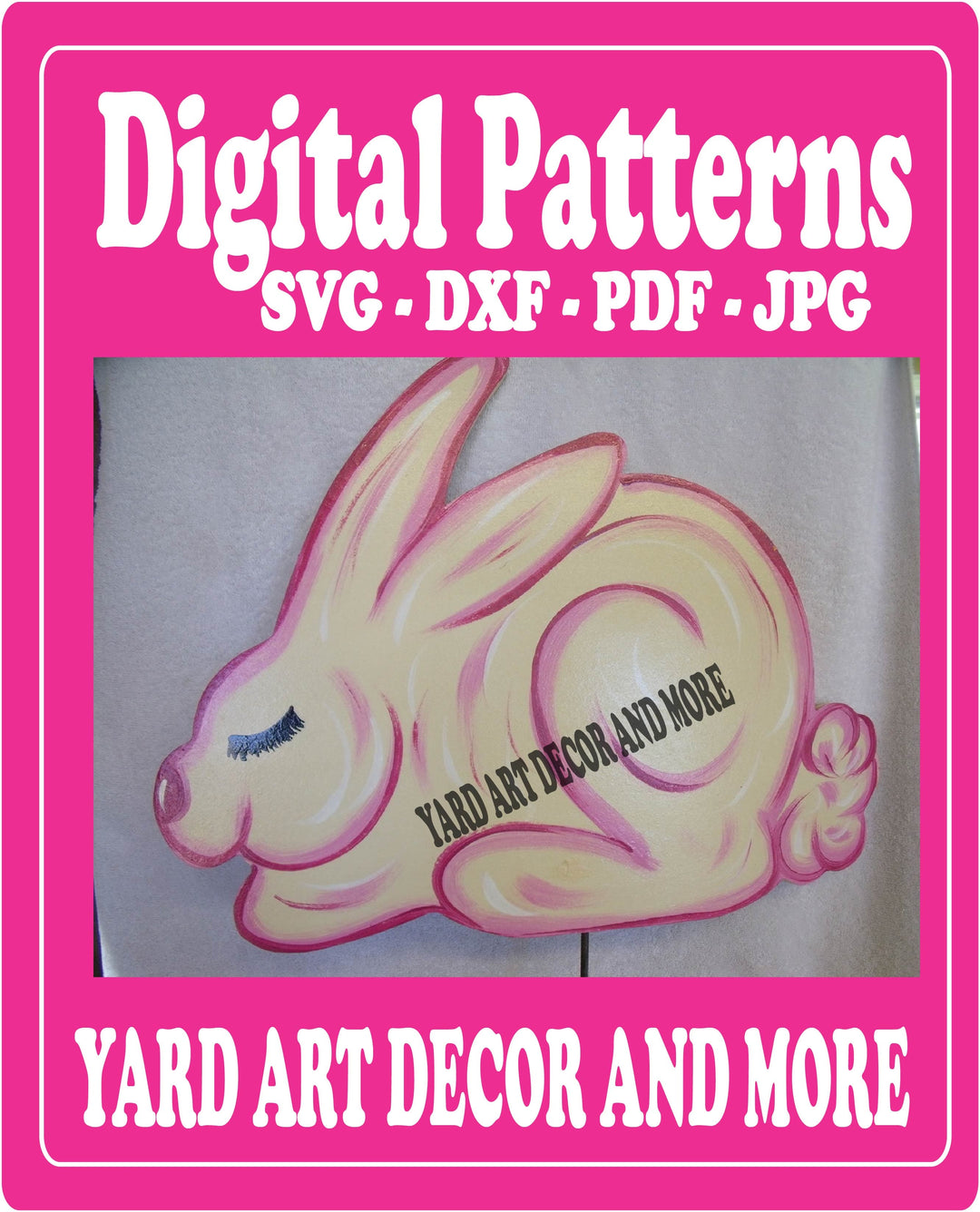 Sitting Easter bunny yard art decoration digital pattern
