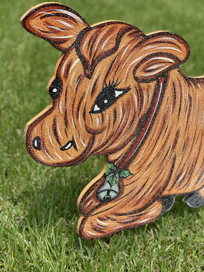 Christmas Nativity Cow Yard Art Decoration