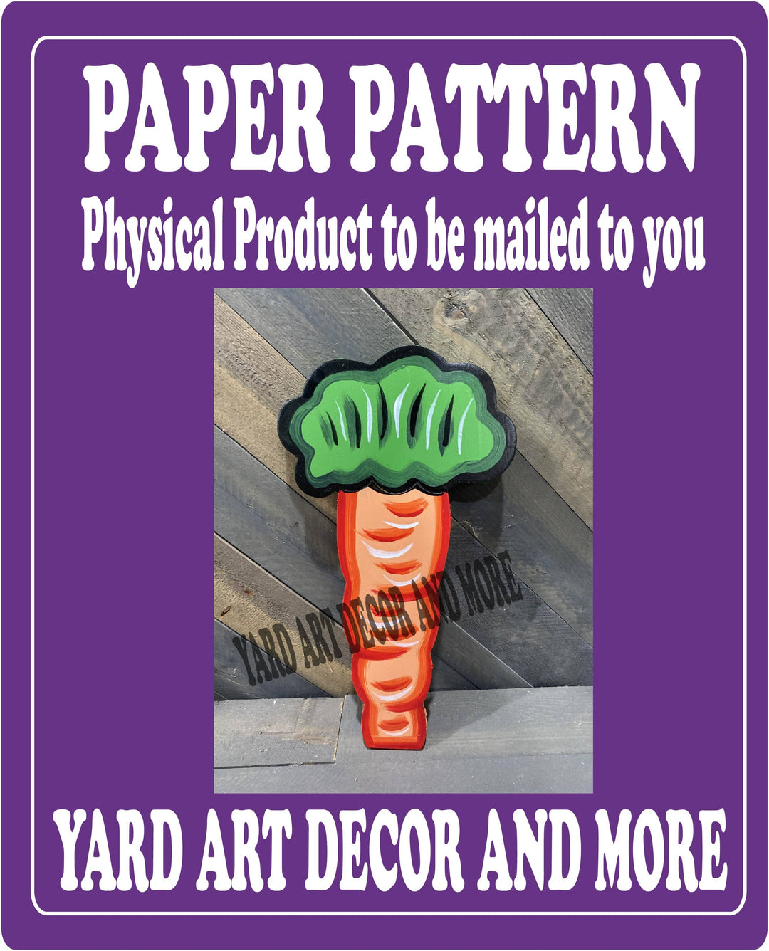 Easter Carrot yard art digital template