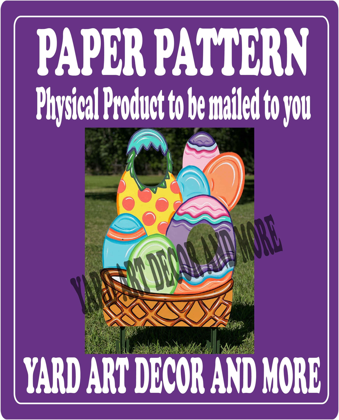 Easter Photo Prop Yard Decoration paper Pattern