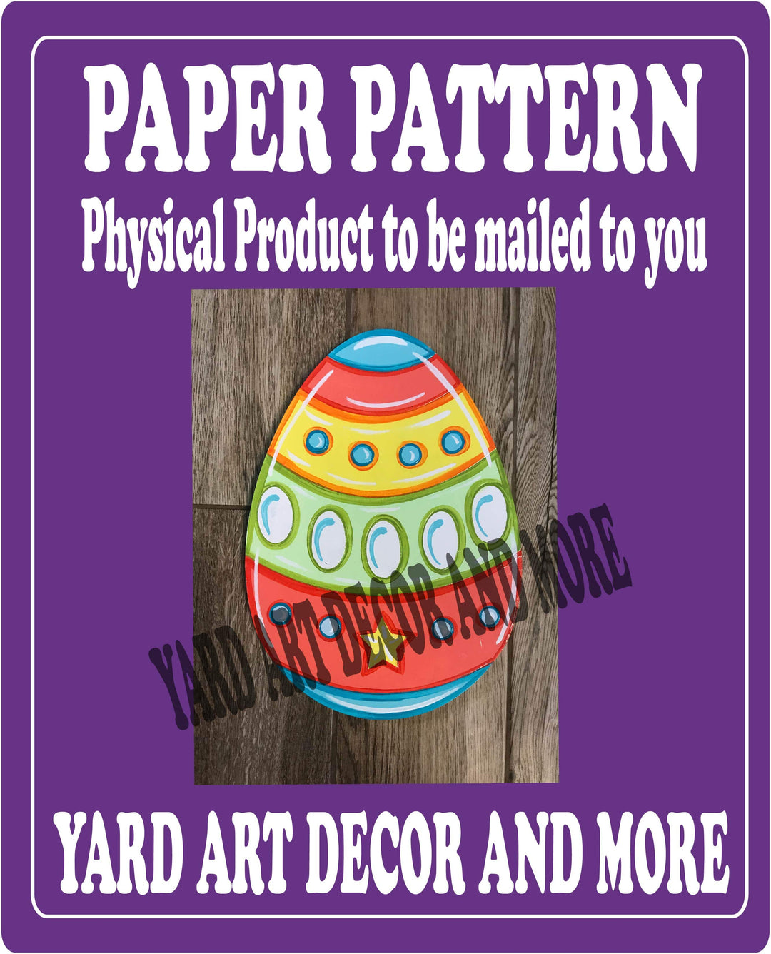 EASTER EGG YARD DECORATION PAPER PATTERN