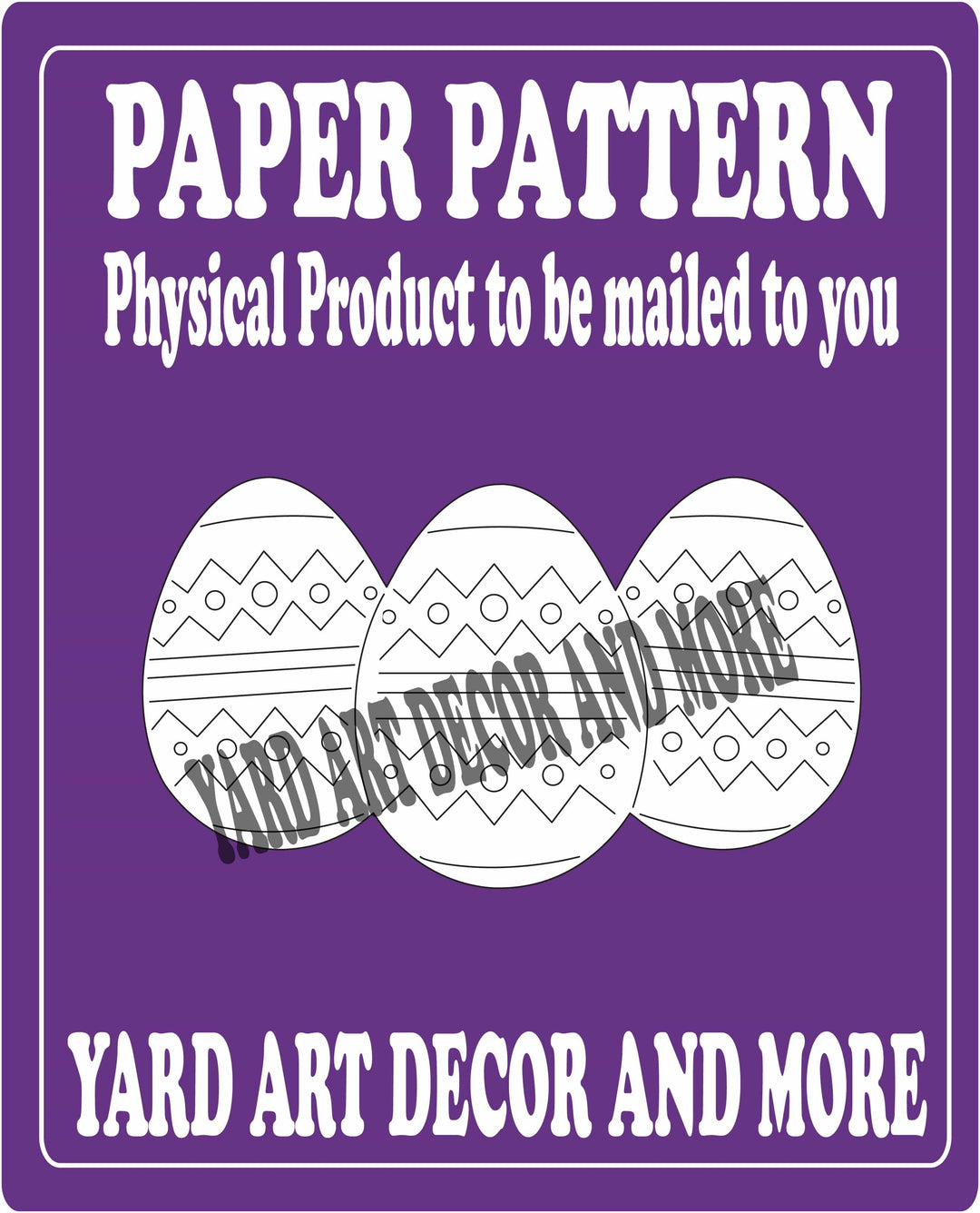 TRIPLE SET OF EASTER EGG YARD ART PAPER PATTERN