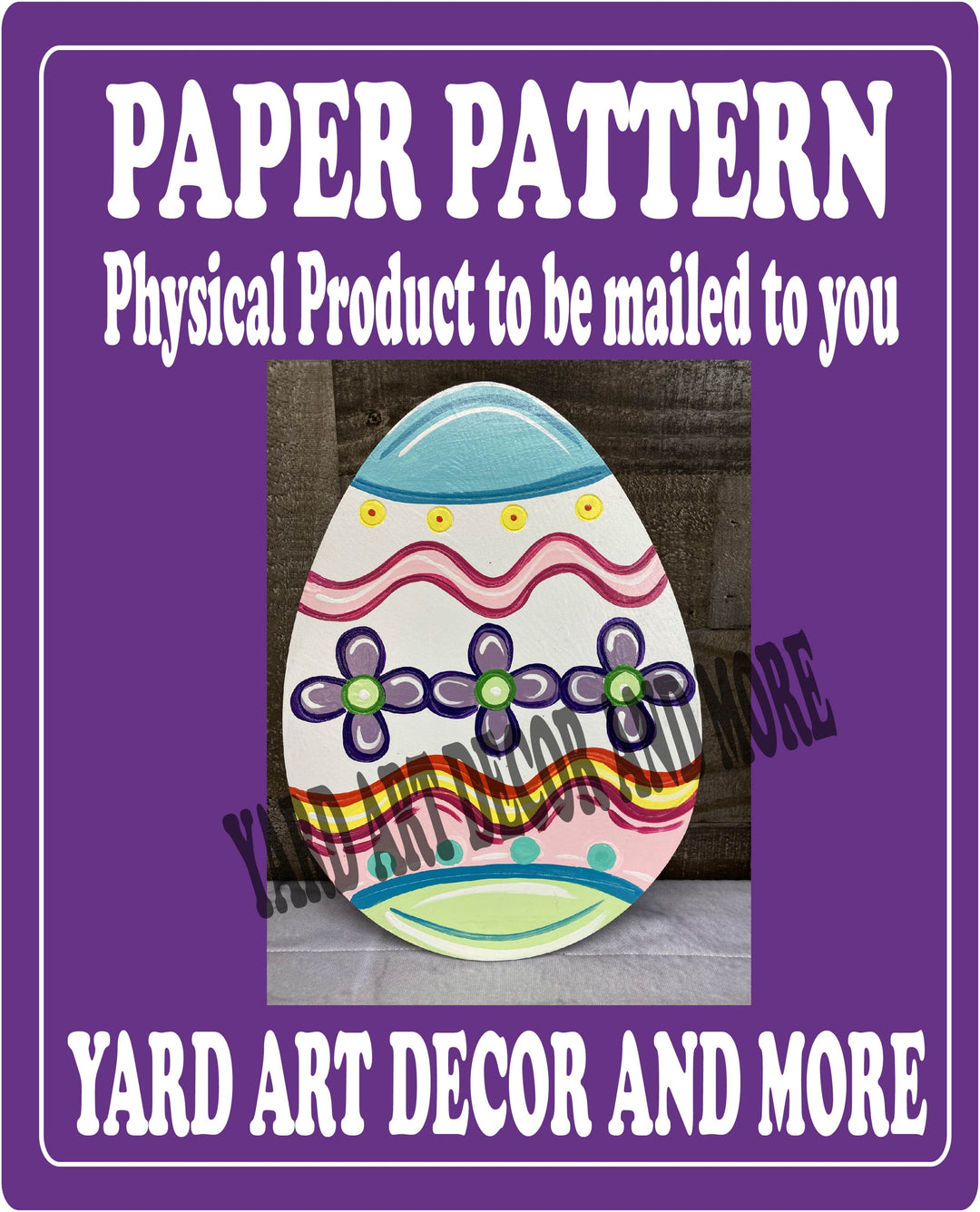 Easter Egg Yard Art Paper Pattern