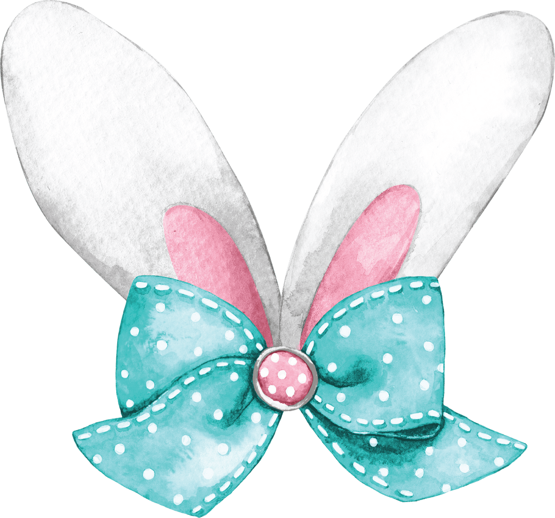 Easter Bunny Ears With Bow Outdoor Decoration