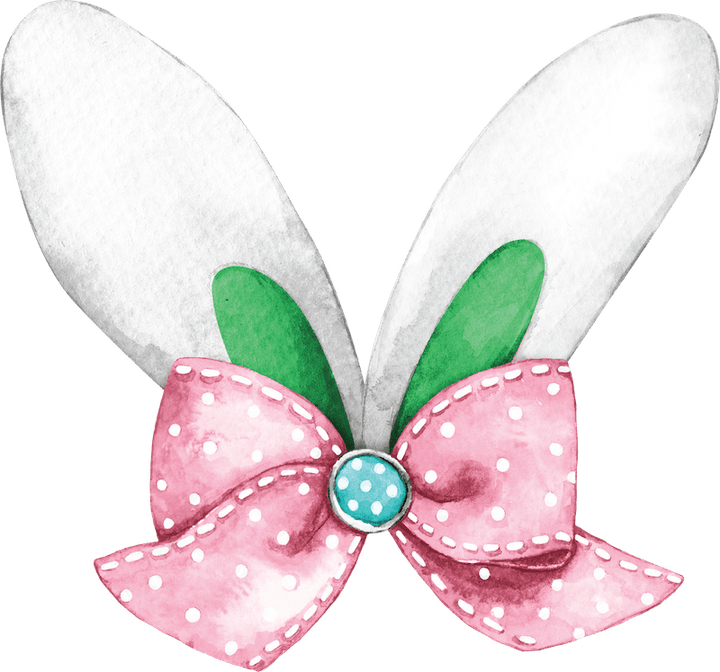 Easter Bunny Ears With Bow Outdoor Decoration