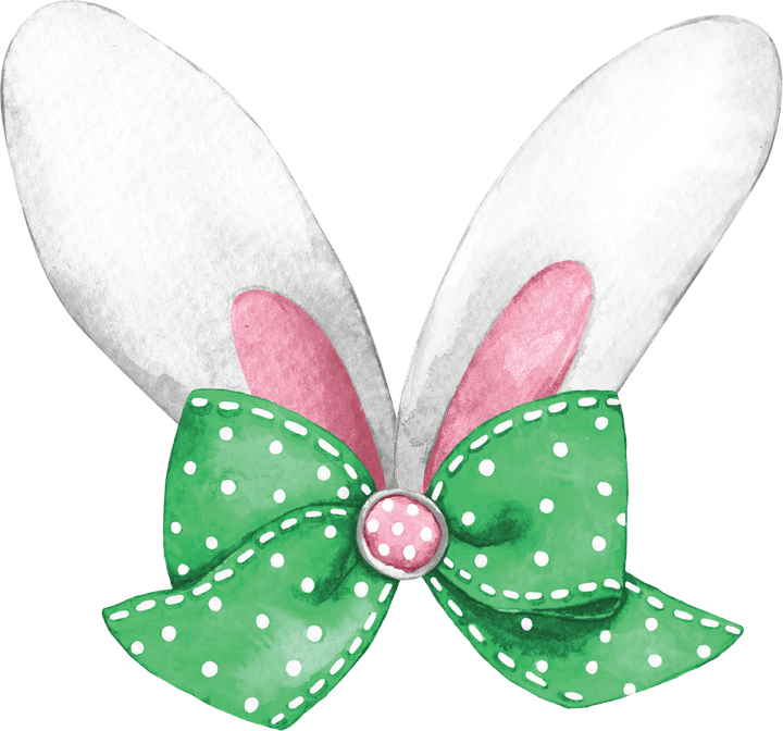 Easter Bunny Ears With Bow Outdoor Decoration