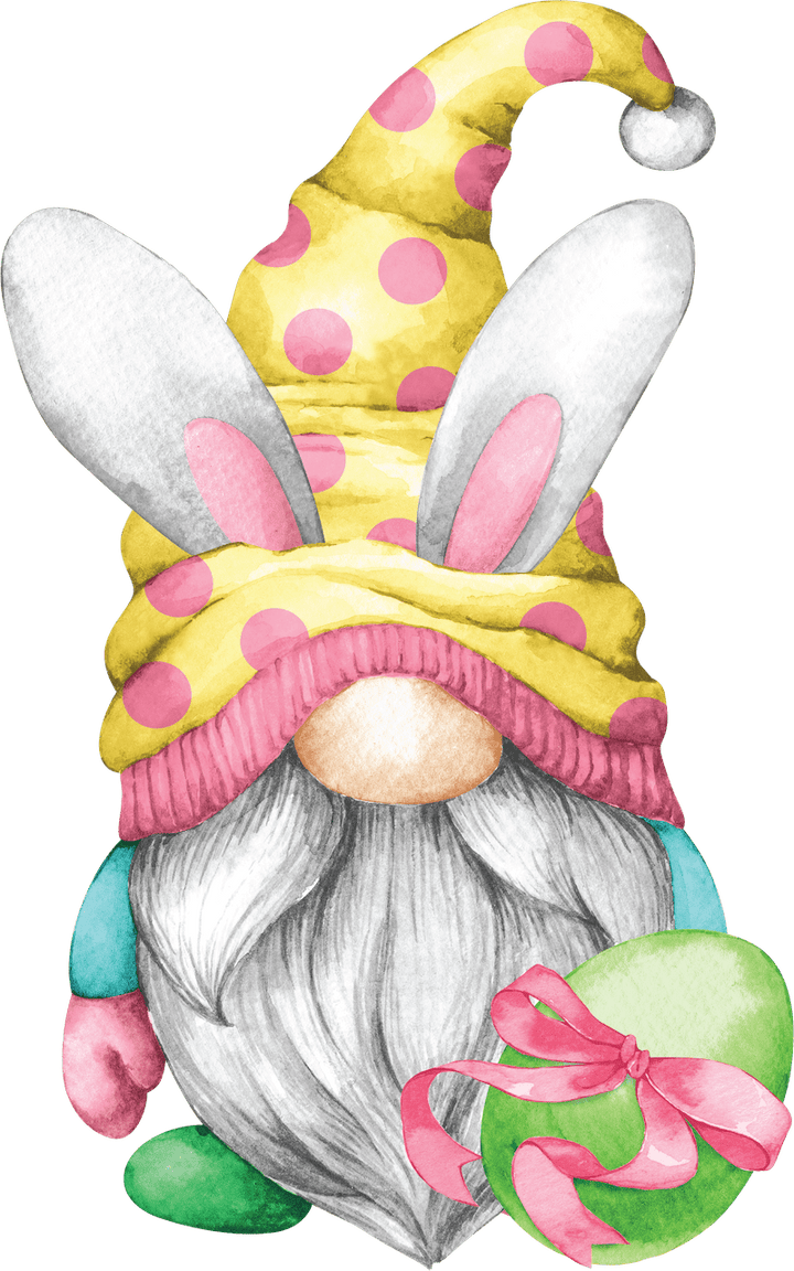 Easter Gnome with Green Egg with Bunny Ears Outdoor Decoration