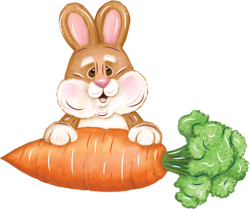 Easter Bunnies On A Carrot Outdoor Decoration
