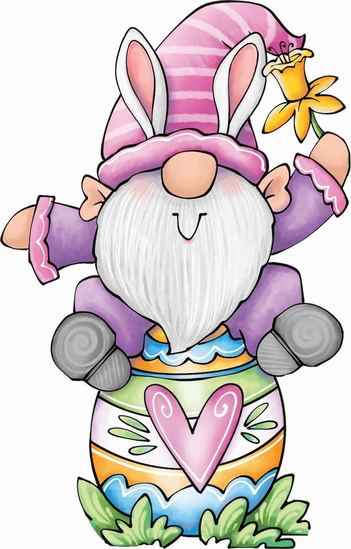 Gnome Easter Egg Yard Sign Decoration