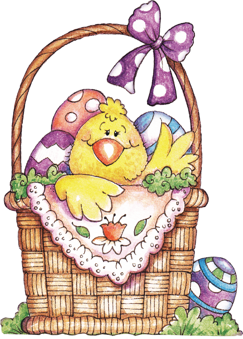 Chick Sits In A Easter Basket Sign Outdoor Decoration