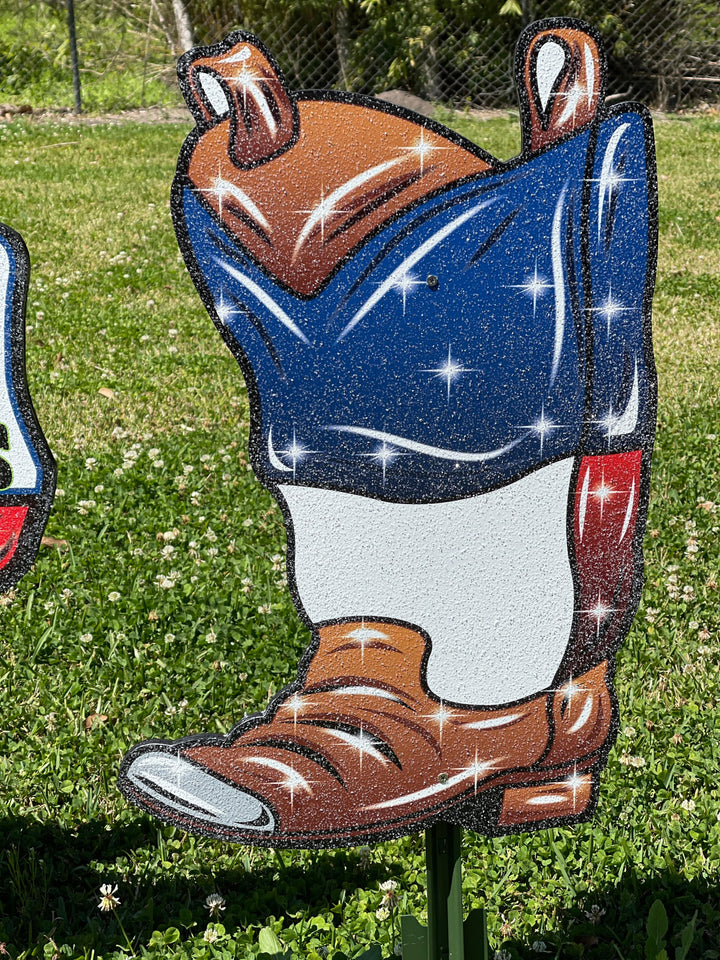 Merry Christmas State of Texas with Cowboy boots Outdoor Decor