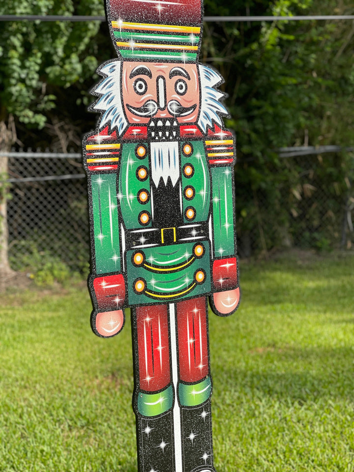 Christmas Nutcracker yard art