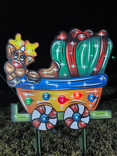 Christmas Santa Train Outdoor Decor