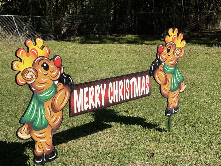 Reindeer Merry Christmas Sign