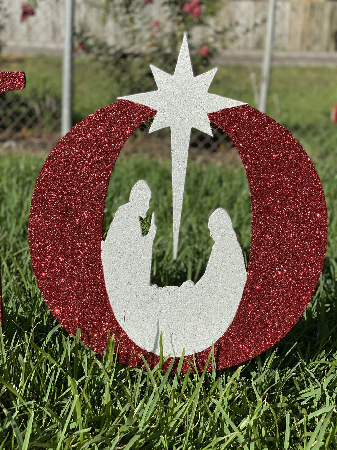 Christmas JOY letters yard art blanks