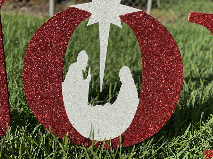 Christmas JOY letters yard art blanks