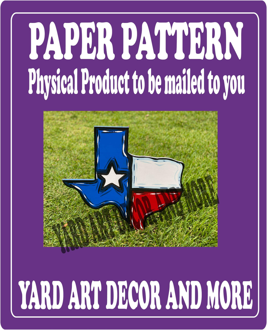 state of Texas paper pattern yard art