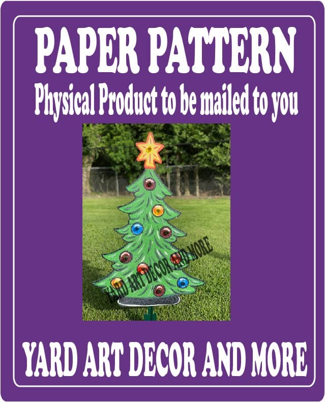 Christmas Lighted Tree Yard Art Paper Pattern