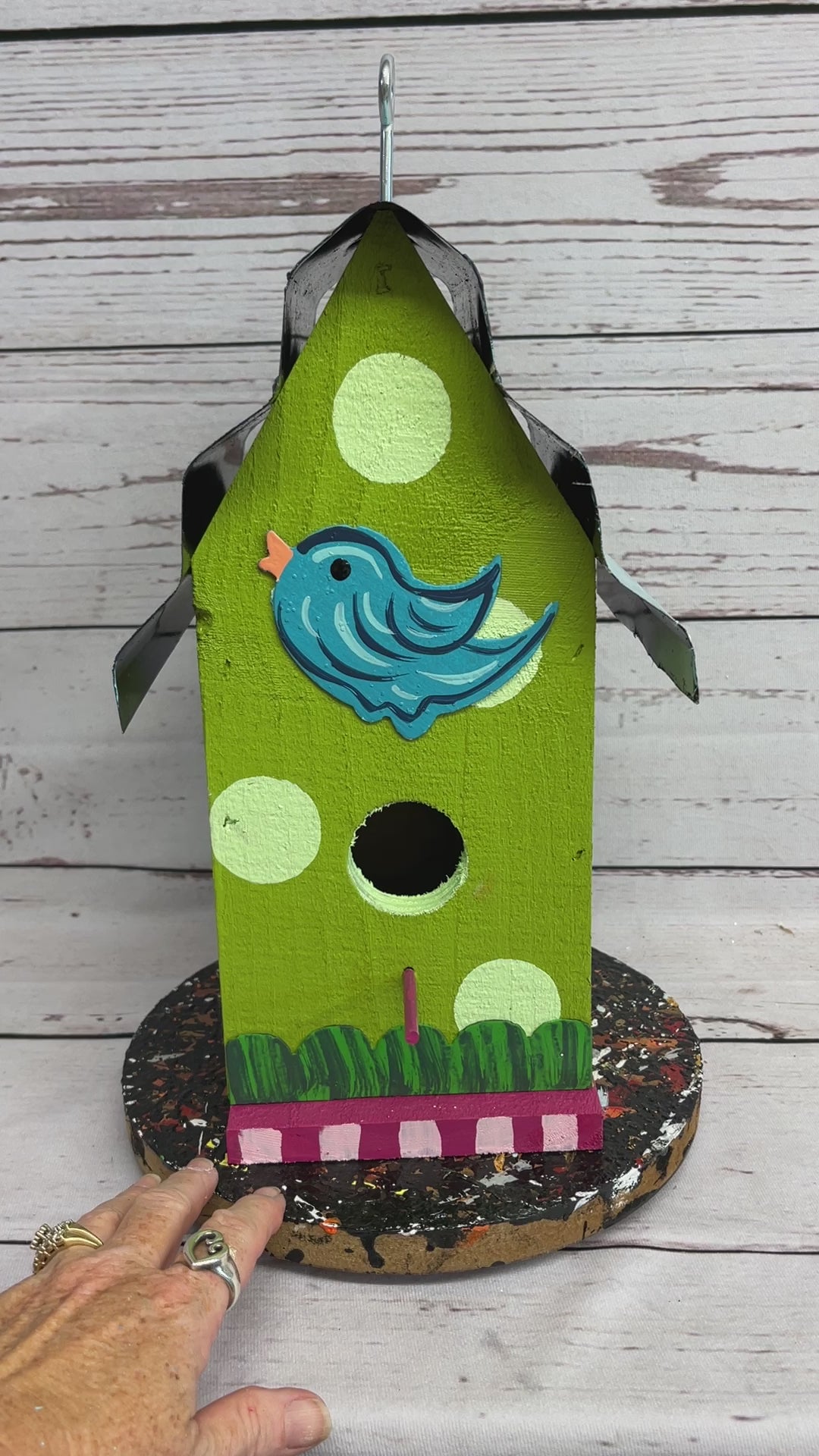 3D Green Bird house