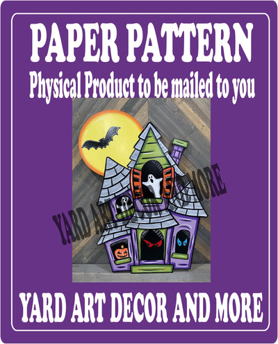 Halloween Haunted House Yard Decor Paper Pattern