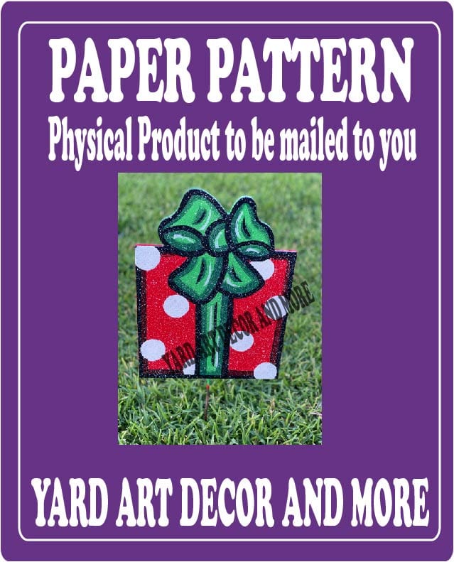 Christmas Traditional Polka Dot Present Yard Art Paper Pattern
