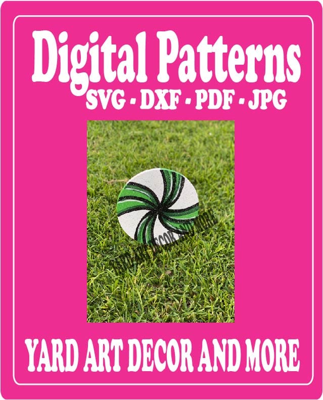 Christmas Traditional Peppermint Yard Art Digital Template