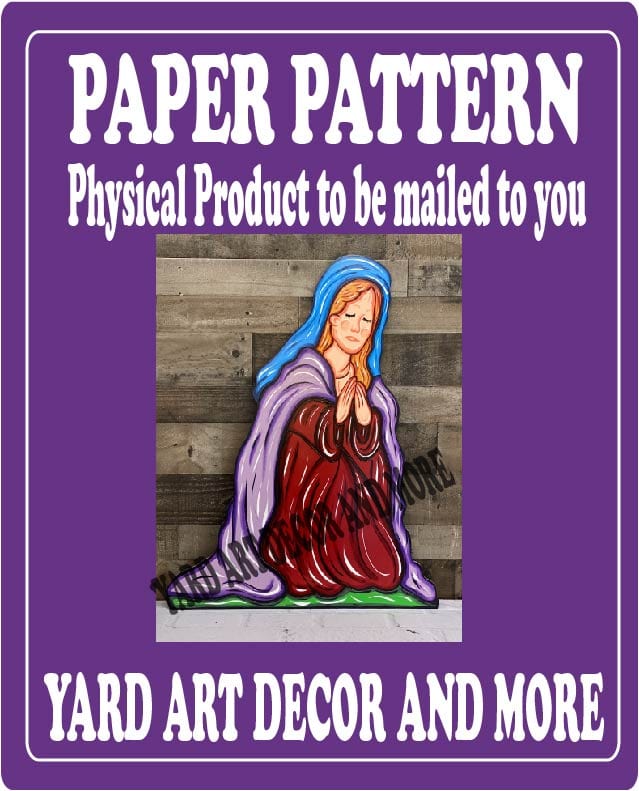 Christmas Nativity Praying Mary Yard Art Paper Pattern