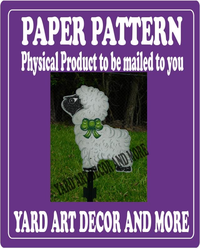Christmas Standing Lamb Yard Art Paper Pattern