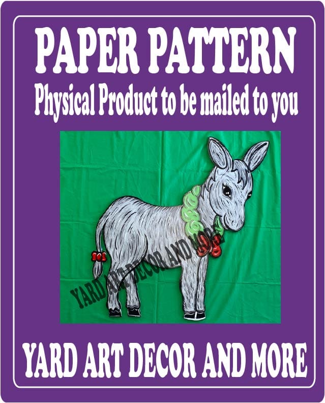 Christmas Nativity Donkey Yard Art Paper Pattern
