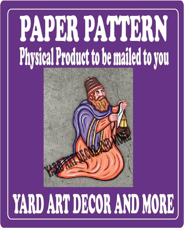 Christmas Nativity Kneeling Wiseman Yard Art Paper Pattern