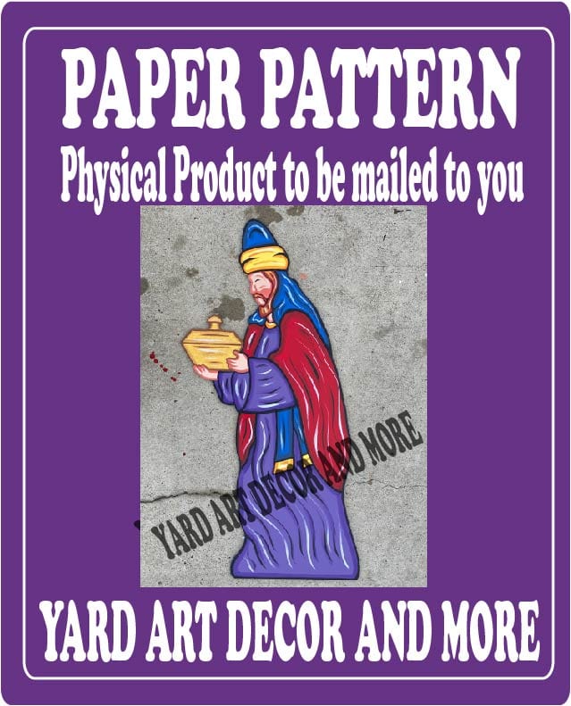 Christmas Nativity Standing Wiseman #3 Yard Art Paper Pattern